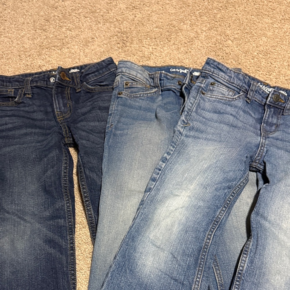 Cat & Jack Women's Skinny Jeans Trio - Dark, Medium & Light Blue